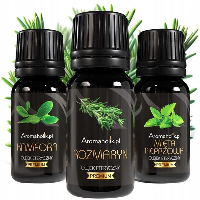 Aromaholik - Etherische olie set - Rozemarijn - Munt - Kamfer