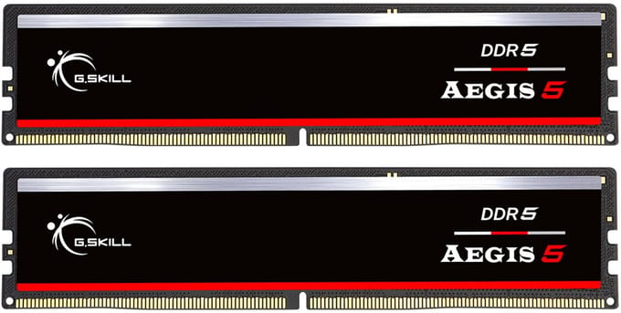 G.Skill AEGIS DDR5-6000 - 32GB - CL36 - Dual Channel (2 pcs) - AMD EXPO & Intel XMP - Zwart