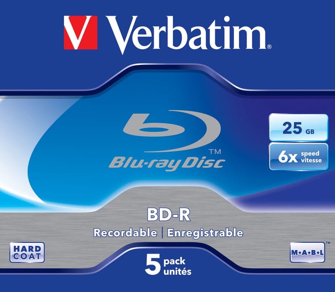 Verbatim 43715 BD-R SL Schijven - 5 Stuks / Jewelcase