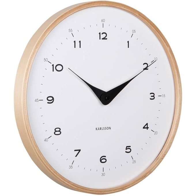 Karlsson Wandklok Osado Dome - Wit - Ø30cm - Wandklok Scandinavisch