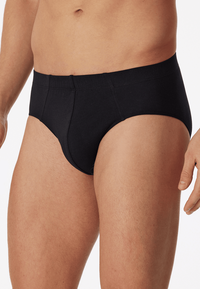 Schiesser 3 PACK Supermini 95/5 Essentials - Heren Onderbroek - zwart