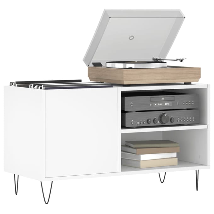 Vidaxl Kast Voor Platen, Wit, 85X38X48 Cm, Houtvezelplaat