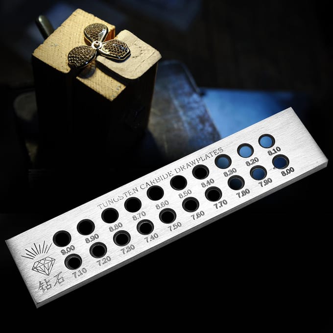 Ronde gaten Draadtekenbord Metalen trekplaat Sieradengereedschap Decoraties Accessoire (7.1-9.00) white