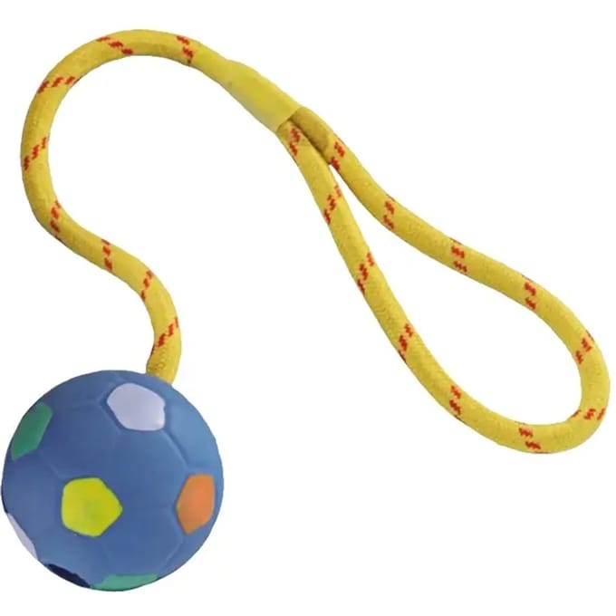 Rubberen bal met touw voor honden Nobby Pet