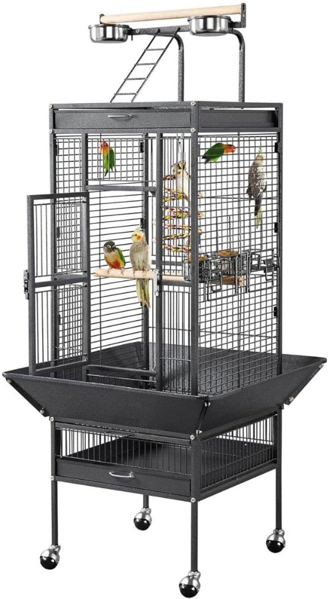 DYNA® Kamervoliere - Vogelvoliere - Voliere - Zwart - 156cm x 66cm x 66cm