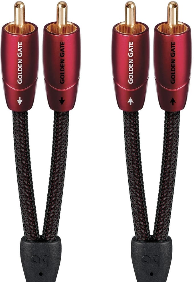 Stereo kabel met 4 RCA-stekkers - 0,6 m