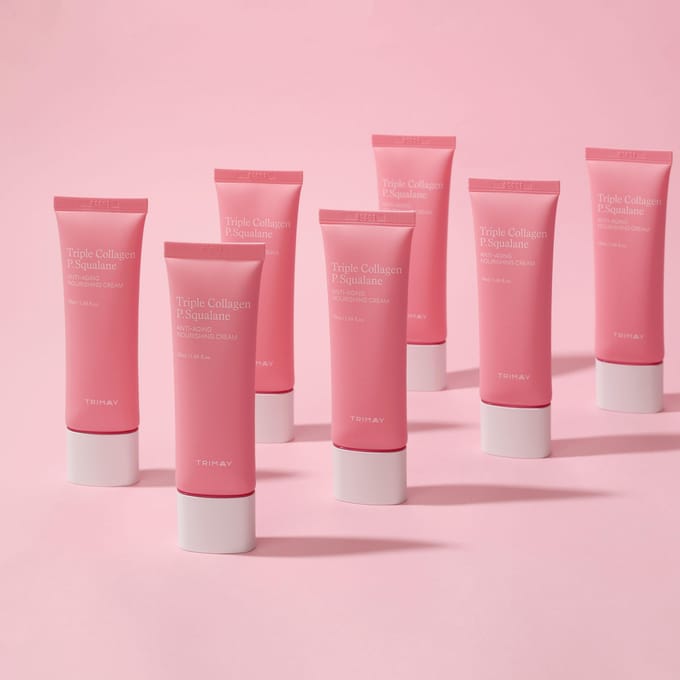 Trimay Triple Collagen P.Squalane Anti-Aging Voedende Crème pink