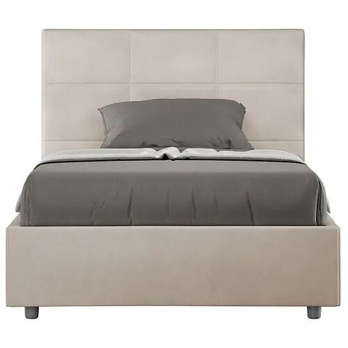 Ityhome Gestoffeerd Bed 120x190 met opbergruimte microvezel zand Mika