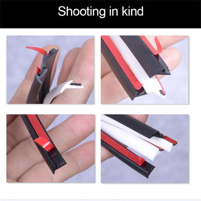 5M auto rubberen afdichtstrip schuine T-type afdichting rubberen tochtstrip randafwerking gray