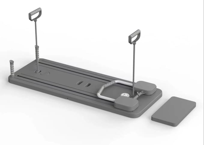 Pilates Board 6-in-1 – Opvouwbaar & Compact – Inclusief Timer – Fitness & Thuis Workout – Zwart