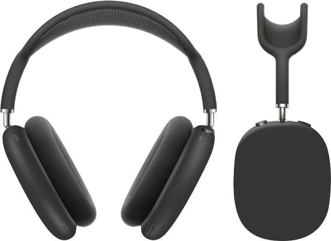 KELERINO. Siliconen Case geschikt voor AirPods Max - Accessoire - Zwart