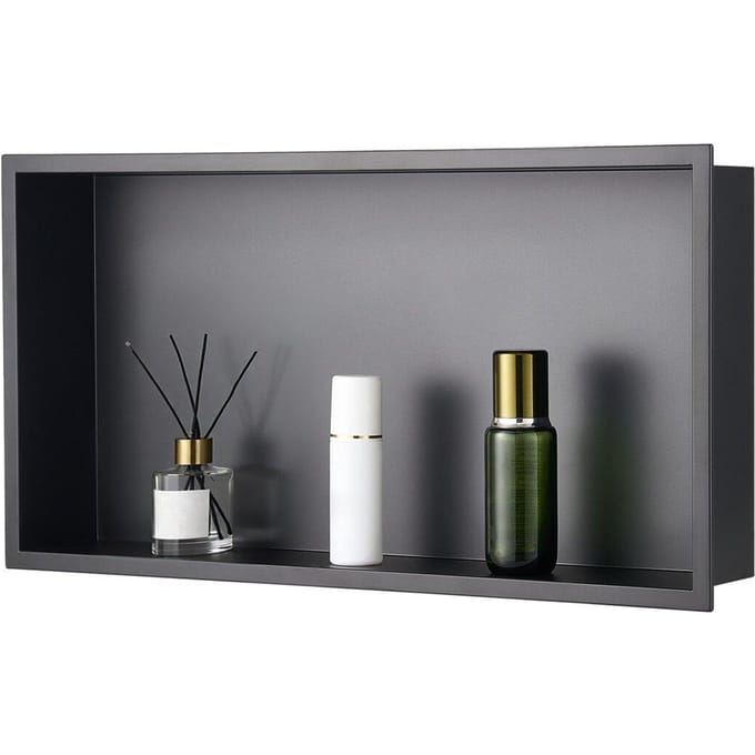 Niche de douche 33,0x63,5x10,2cm Étagère murale encastrée Acier inoxydable