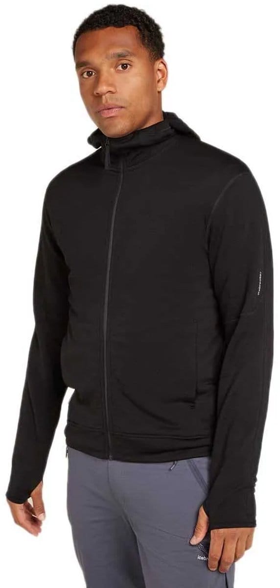 Icebreaker Merino 360 Realfleece Elemental Sweatshirt Met Rits Zwart S Man