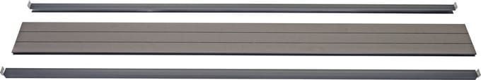 Eindset voor WPC privacyscherm Sarthe, eindprofiel windscherm, WPC paal ~ 180cm, grijs