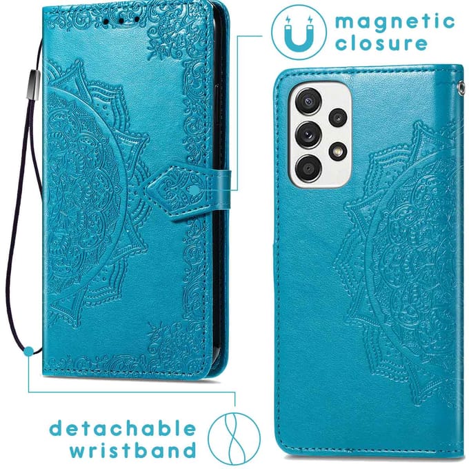 imoshion Hoesje - Geschikt voor Samsung Galaxy A33 - Mandala Bookcase - Turquoise
