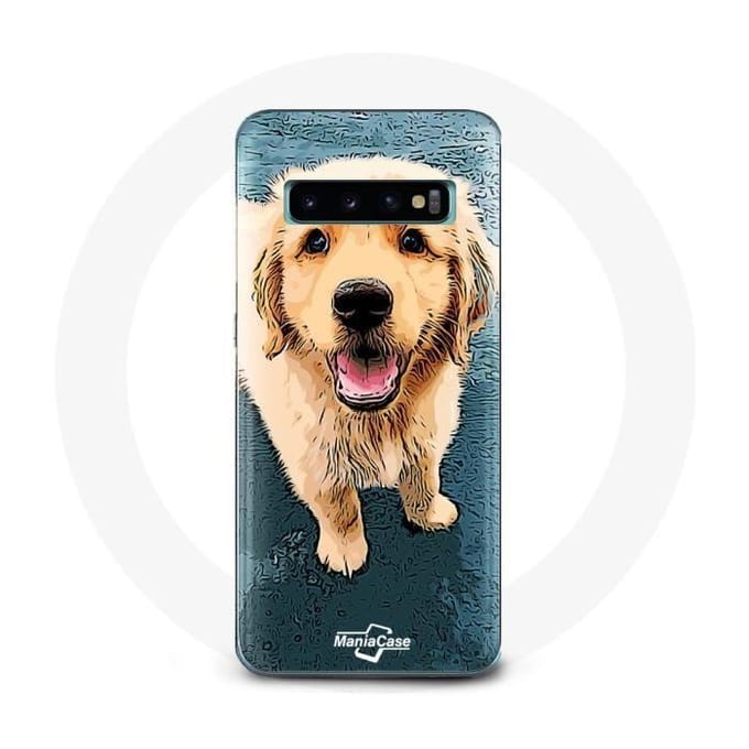 Coque pour Samsung Galaxy S10 Edge Golden retriever Chiot