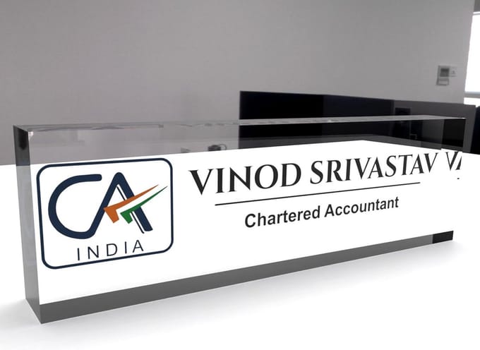 Professionele Naamplaat voor Bureau Accountant of Controller