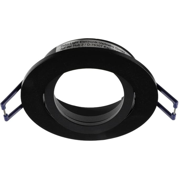 Deko-Light Samsola plafond inbouwlamp, zwart, Ø 8 cm, metaal