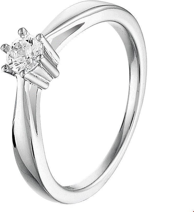 Zilver Gerhodineerde Ring zirkonia 1326639 17.25 mm (54)