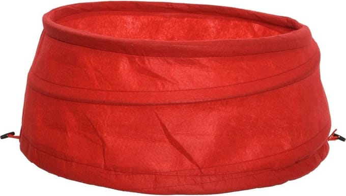 Polyester kerstboomrok rood 68 cm - kerstboomrokken