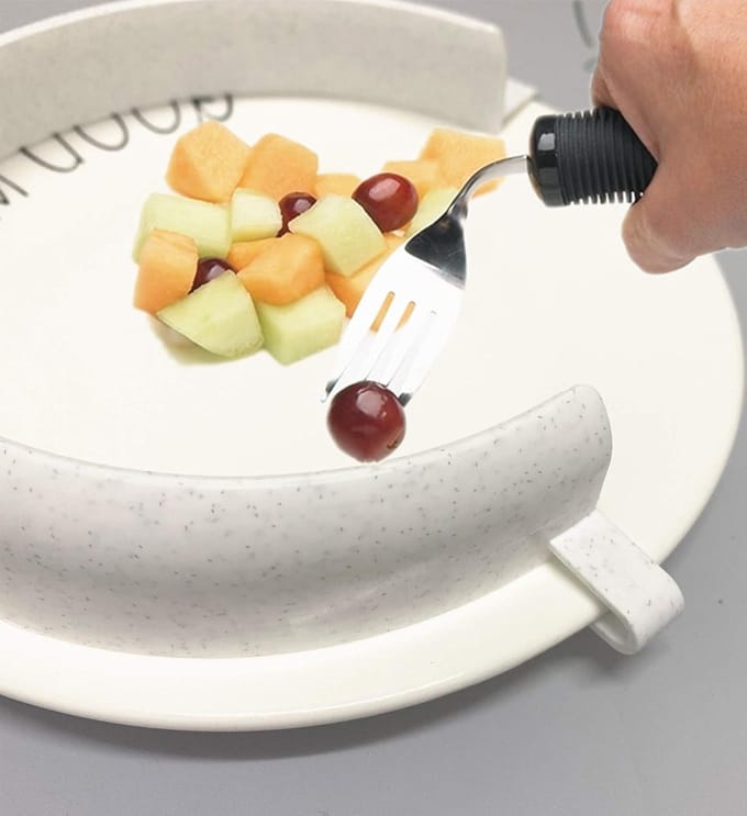 Plate Food Guard - Eet Hulp - Zelfstandig Eten - Voedsel Bescherming - 9-10 inch borden - Wit