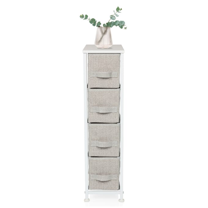 Kast FOLDRESS S 20x48x75cm 4 vakken grijs hjh LIVING