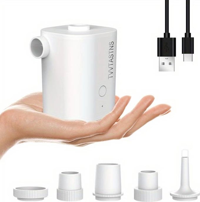 Livano Luchtbedpomp - OpblaaspompLucht Pomp - Luchtpomp - Camping Pomp - Elektrisch - Wit