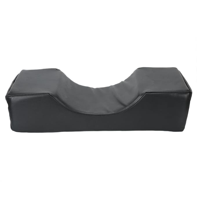 Oreiller de Main Élastique en Forme de U pour Art des Ongles Domestique Extension de Cils Repose-Oreiller PU Noir