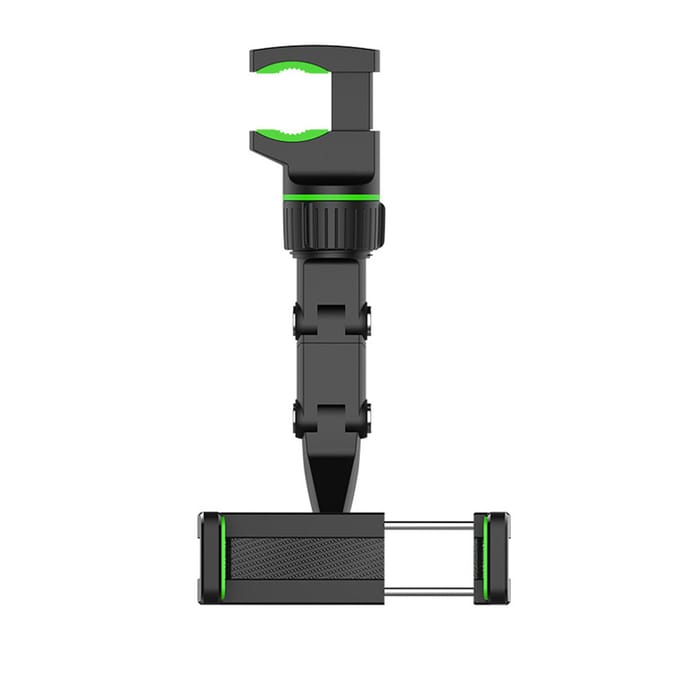 Achteruitkijkspiegel Telefoonhouder 360 Graden Rotatie Multifunctioneel Universeel Achteruitkijk Auto Spiegel Telefoon black
