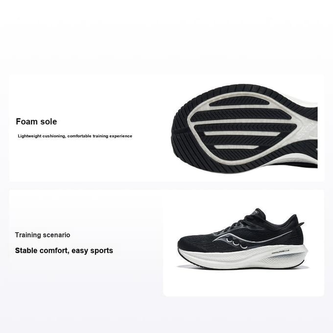 Saucony Triumph 21 Zwart Wit Heren Sneakers Grijs S20881-10 43 black