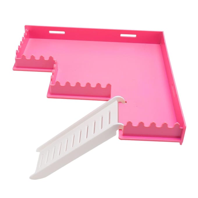 Hamster Platform Veilig Speelgoed voor Beweging Plastic Hamster Staand Platform met Ladder voor Cavia pink