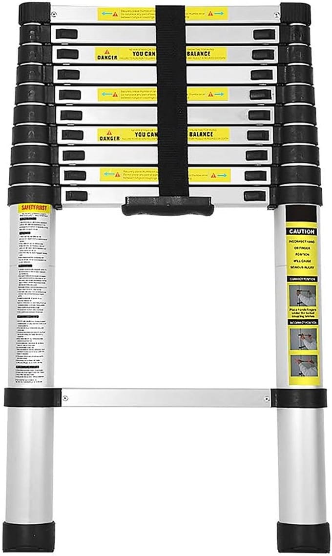 Telescopische Ladder 3.2m - Multifunctioneel & Inklapbaar - Antislip Aluminium - 11 Treden - 150 kg