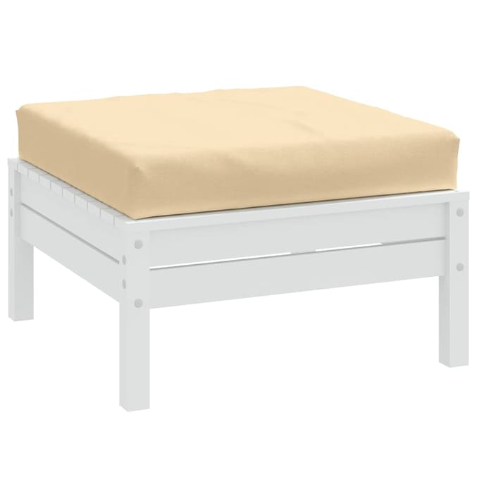 vidaXL - Palletkussen - 60x60x9,5 - cm - stof - gemêleerd - beige