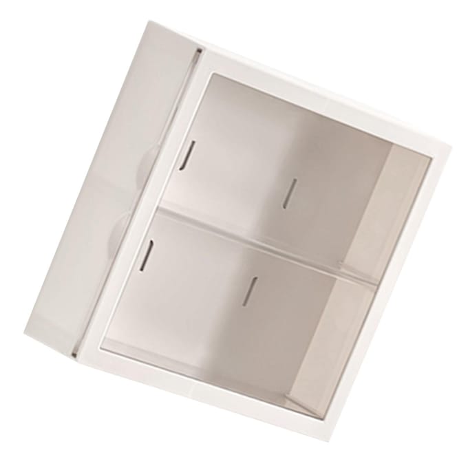 Wandgemonteerde Vitrine Blind Box Figuren Display Case Handwerk Opbergdisplayrek Stofdicht wit