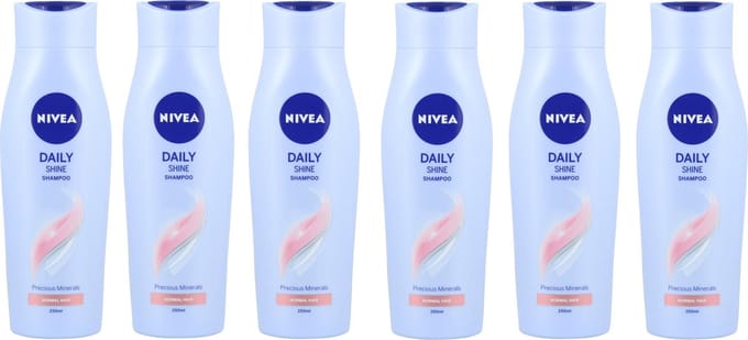 Nivea Shampoo - Daily Shine - 6 x 250 ml - Voordeelverpakking