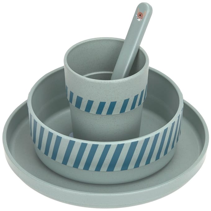 Lässig Tiny Team Dog Dinerset - Groen/Blauw