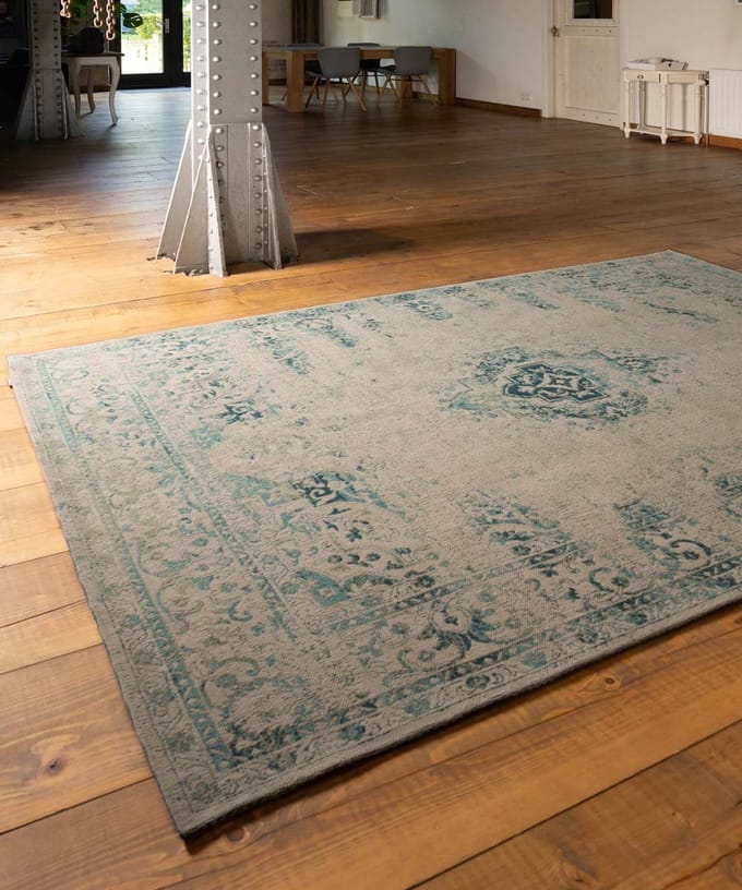 Vintage vloerkleed - Nomad grijs/blauw 200x290
