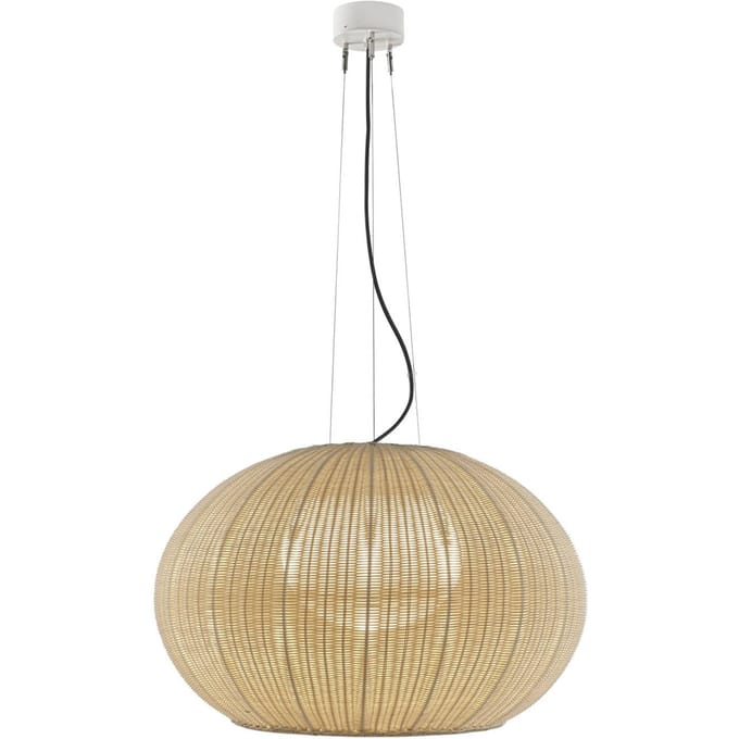 Bover LED buiten hanglamp Garota, wit/ivoorkleurig