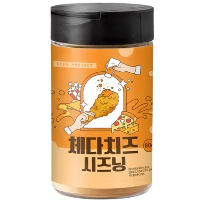 Dish Project Cheddar Kaas Kruidenmix Koreaanse Kaaspoeder 80g, 1 stuk/2 stuks 1ea orange