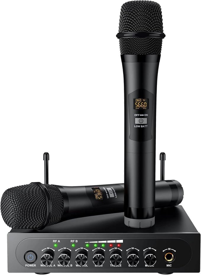 Draadloos Microfoonsysteem met UHF-technologie voor Karaoke en Optredens