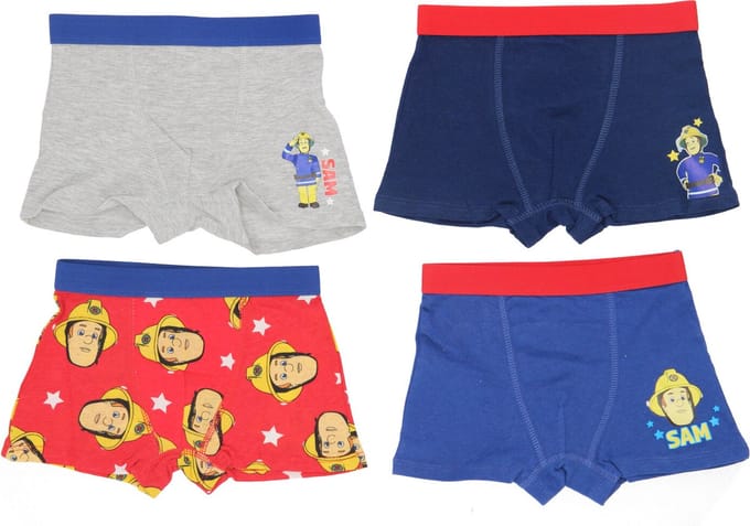 Brandweerman Sam Boxershorts - Set van 4 stuks - Maat 110/116