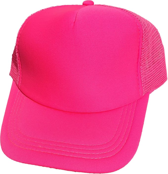 Baseball Cap - Neon pet - Neon Pink - 4 Stuks - Festival