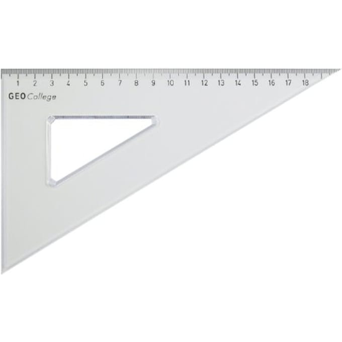 Aristo tekendriehoek - GEOCollege - schaalverdeling 20cm - hoek 60 graden - AR-23620