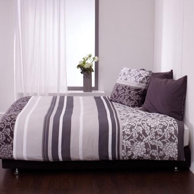 Beddinghouse Baretta Dekbedovertrek - Tweepersoons - 200x200/220 cm - Grey