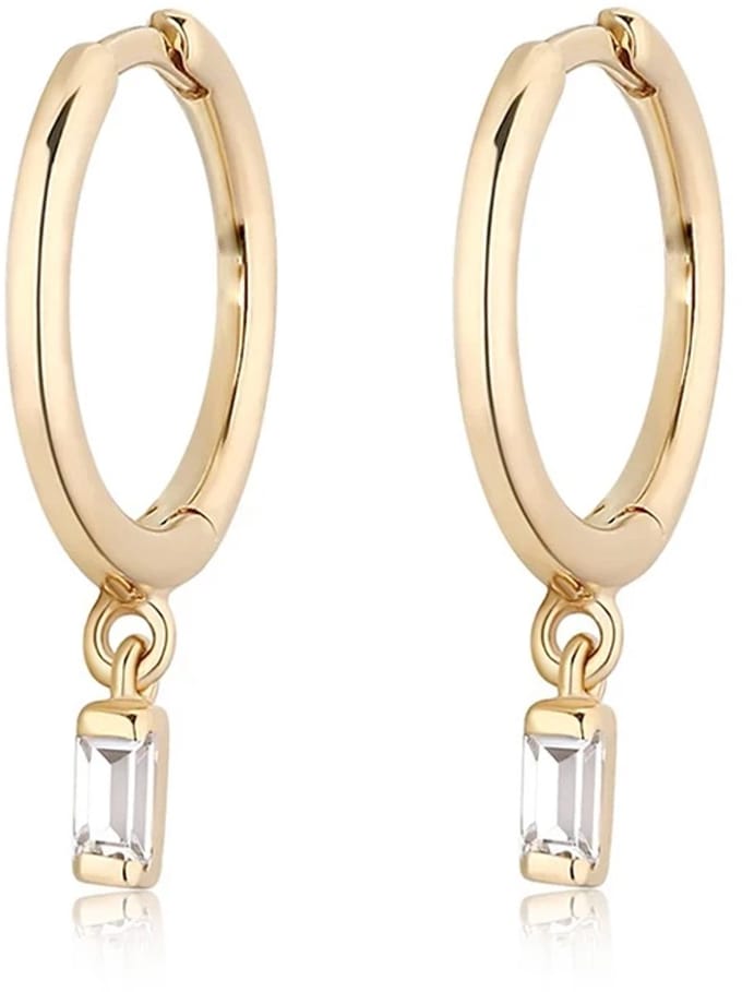 Oorring met zirkonia hanger