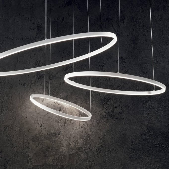 Ideal Lux LED hanglamp Oracle Slim Ø 50 cm wit 3.000 K