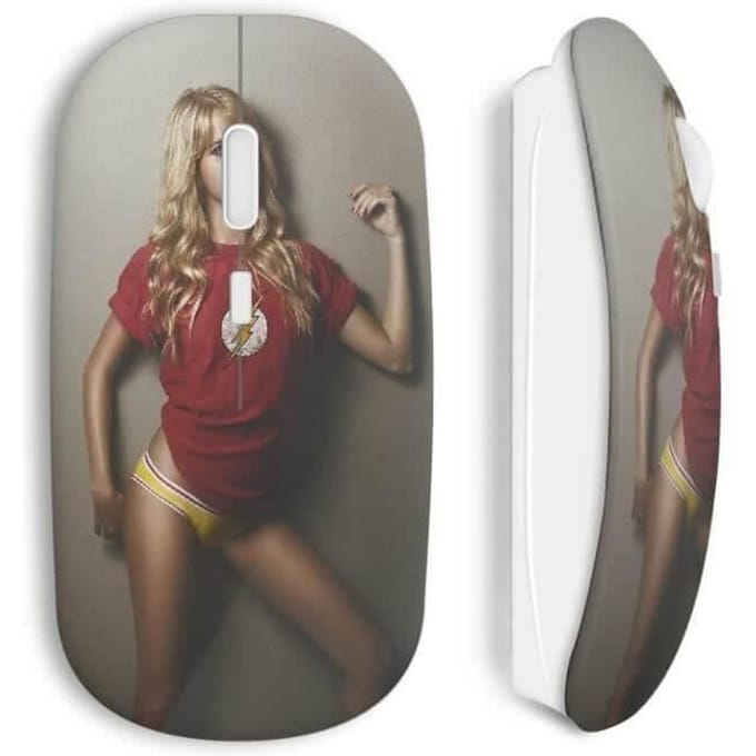 Draadloze muis - Sexy Meisje - Flash Heros - Wifi USB-stick inbegrepen - Compatibel met Mac en pc - Wit
