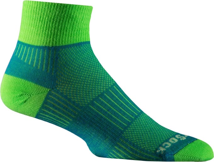 Wrightsock Coolmesh Quarter - Blauw/Groen - 34-37