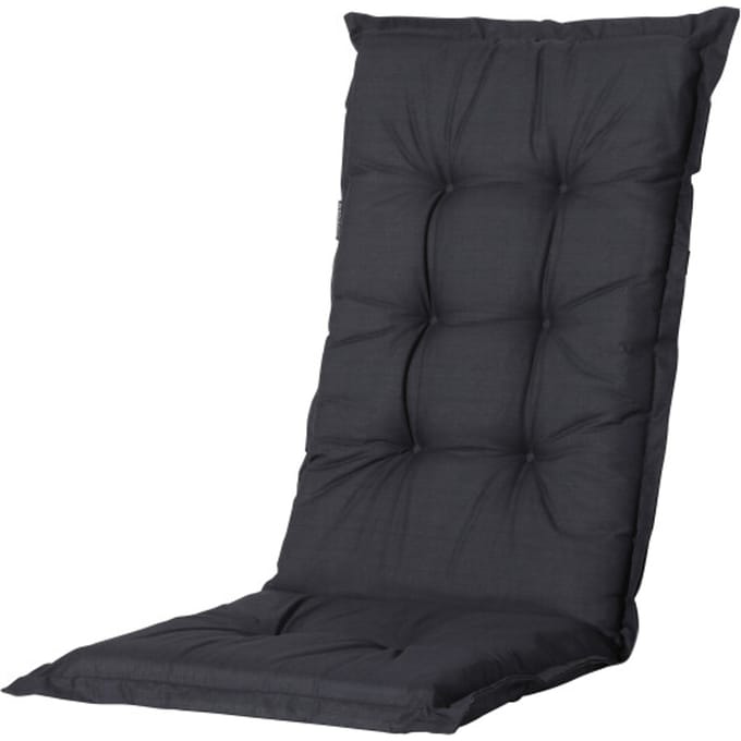 Madison tuinkussens hoge rug basic black 123x50 antraciet