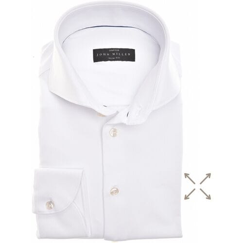 John Miller Overhemd Tailored-Fit Hyperstretch Wit / male